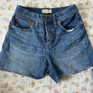 Madewell high rise denim shorts
